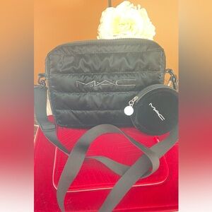 MAC Cosmetics Quilted Black Crossbody Bag